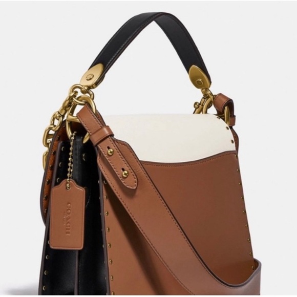 Coach Restored Beat Shoulder Bag In Colorblock With Rivets - Picture 7 of 8